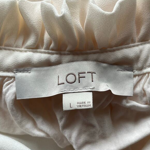 Loft Cream Tank Top Size Large - Picture 3 of 11